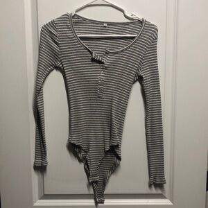 Women’s Medium Long-Sleeve Ribbed Bodysuit